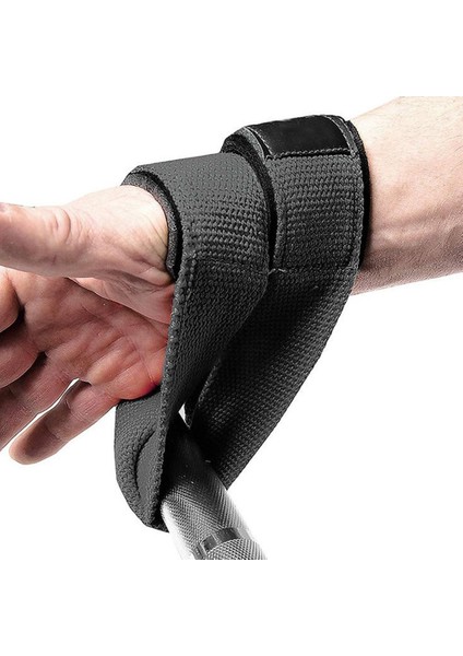 Siyah Stil Fitness Sert Çekme Kaldırma Kayışları Bileklik Anti-Kaygan Kavrama Kaldırma Kayışları Spor ve Bilek Ekipmanları Eğitim Kaldırma Kayışları (Yurt Dışından) fırsatları