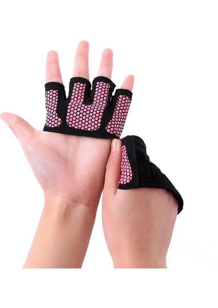 Pembe Tarzı S Boyutu Değerli Gym Fitness Yarım Parmak Eldiven Erkek Kadın Crossfit Egzersiz Eldiven Güç Ağırlık Kaldırma Vücut Geliştirme El Koruyucusu (Yurt Dışından)