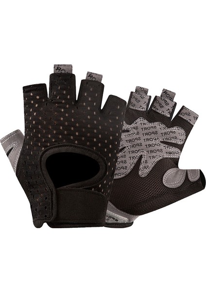 Siyah Stil S Boyutu Spor Salonu Spor Eldiveni Kadın Ağırlık Kaldırma Yoga Nefes Yarım Parmak Kaymaz Ped Bisiklet Bisiklet Eldiveni Spor Egzersiz Ekipmanları (Yurt Dışından)