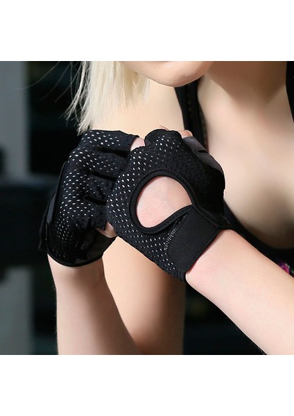 Siyah Stil S Boyutu Spor Salonu Spor Eldiveni Kadın Ağırlık Kaldırma Yoga Nefes Yarım Parmak Kaymaz Ped Bisiklet Bisiklet Eldiveni Spor Egzersiz Ekipmanları (Yurt Dışından) fiyatları