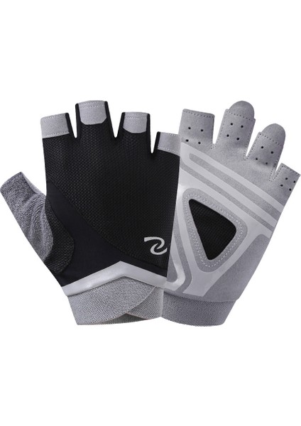 Siyah Stil L Boyutu Profesyonel Kadın Yarım Parmak Spor Salonu Ekipmanları Halter Vücut Geliştirme Nefes Kaymaz Ince Eldiven Dambıl Crossfit (Yurt Dışından)