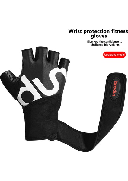 Mavi Stil Xl Boyutu 2022 Yeni Boodun Erkek Kadın Yarım Parmak Crossfit Spor Salonu Eldiveni Spor Eldiven Vücut Geliştirme Ağırlık Kaldırma Bilek Spor Eldivenleri Siyah (Yurt Dışından) modelleri