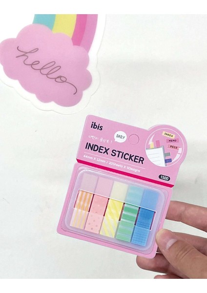 Pembe İndex Sticker