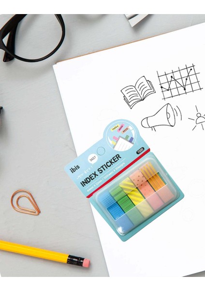 Mavi İndex Sticker