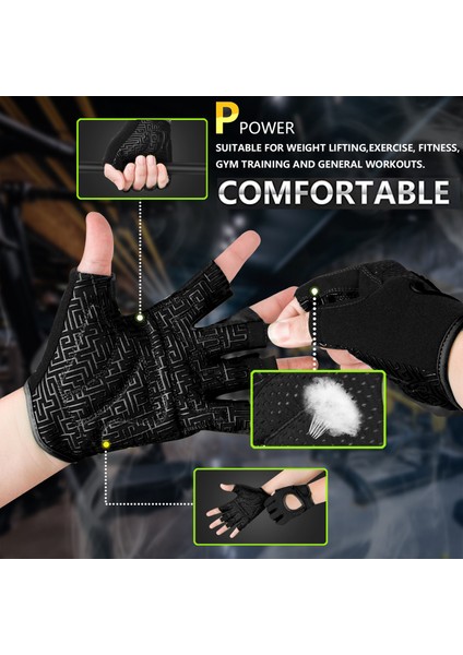 MK1004-SIYAH Tarzı Xxl Moreok Spor Eldiven Beathable Tam Palm Korumak Fitness Eğitimi Egzersiz Eldiveni Kaymaz Ağırlık Kaldırma Eldiveni Egzersiz Eldiveni Erkekler (Yurt Dışından) fırsatları