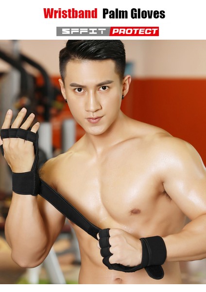 Siyah Stil M Boyutu 1 Çift Ağırlık Kaldırma Eğitimi Kadın Erkek Spor Spor Vücut Geliştirme Jimnastik Sapları Spor El Palm Koruyucu Eldiven (Yurt Dışından) modelleri