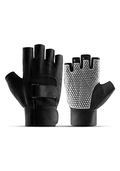 Bk Tarzı M Boyutu Spor Salonu Eldivenleri Yarım Parmak Nefes Halter Spor Eldivenleri Dambıl Erkek Kadın Ağırlık Kaldırma Spor Salonu Eldivenleri Boyutu Mlxl (Yurt Dışından)