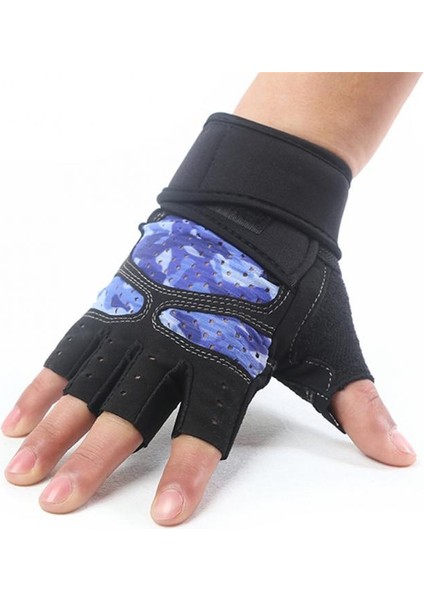No.4 Stili Açık Spor Bisiklet Eldiven Mitten Erkek Kadın Bisiklet Binme Eldiven Renk Yarım Parmak Eldiven Spor Halter Eldiveni. (Yurt Dışından)