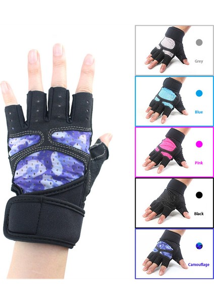 No.4 Stili Açık Spor Bisiklet Eldiven Mitten Erkek Kadın Bisiklet Binme Eldiven Renk Yarım Parmak Eldiven Spor Halter Eldiveni. (Yurt Dışından) fırsatları