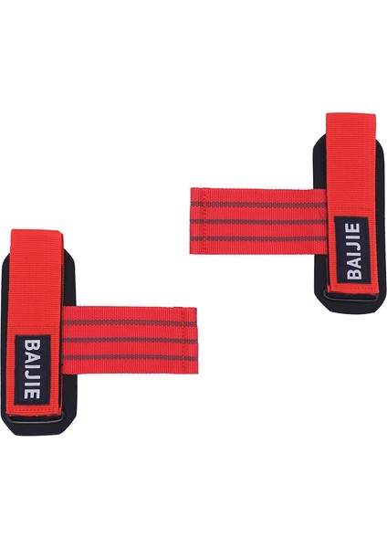 Kırmızı Stil Ağırlık Kaldırma Kancaları Spor Eldivenleri, Powerlifting Için Yastıklı Ayarlanabilir Neopren Bilek Sarma Desteği Ağır Hizmet Halter (Yurt Dışından)