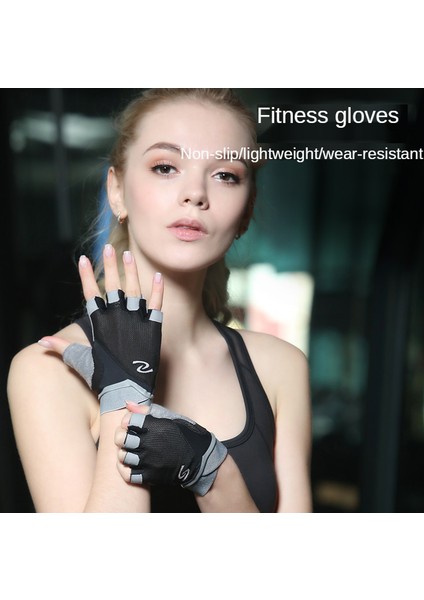 Siyah Stil L Boyutu Yoga Fitness Yarım Parmak Eldiven Kaymaz Nefes Kadın Spor Salonu Profesyonel Spor Vücut Geliştirme Halter Sürüş Donanımları (Yurt Dışından) fırsatları