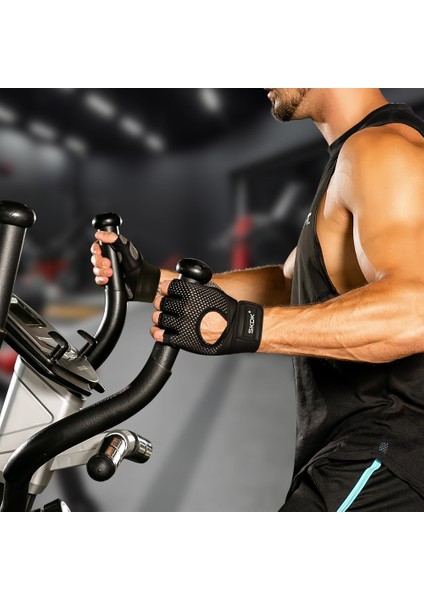 Siyah-M Tarzı Yarım Parmak Eldiven Fitness Spor Eldivenleri Bilek Koruması Ince Ter Emici Kaymaz El Korumaları Yatay Çubuk Binme Eldivenleri (Yurt Dışından) modelleri