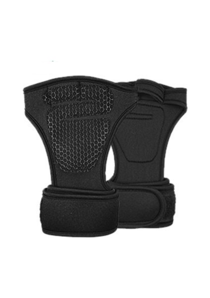 Siyah Stil Xl Boyutu 1 Çift Ağırlık Kaldırma Eğitim Eldivenleri Kadın Erkek Spor Spor Vücut Geliştirme Jimnastik Sapları Spor Salonu El Avuç Içi Koruyucu Eldiven (Yurt Dışından)
