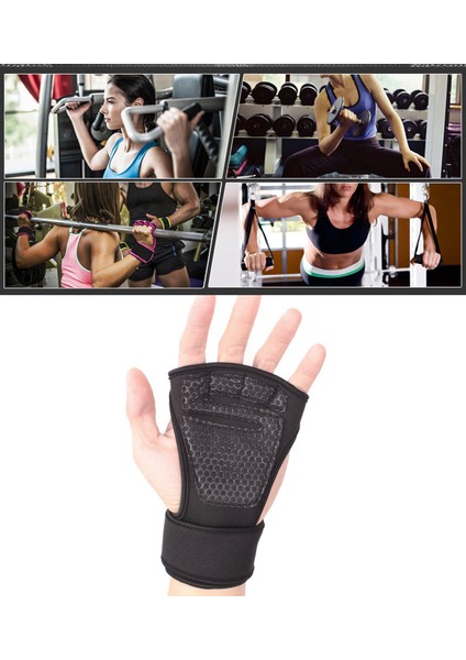 Siyah Stil Xl Boyutu 1 Çift Ağırlık Kaldırma Eğitim Eldivenleri Kadın Erkek Spor Spor Vücut Geliştirme Jimnastik Sapları Spor Salonu El Avuç Içi Koruyucu Eldiven (Yurt Dışından) fırsatları