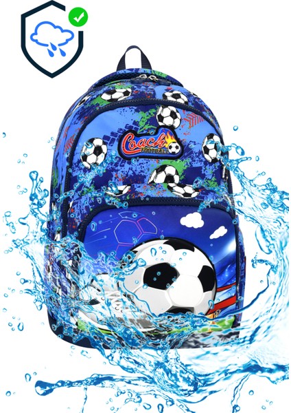 Futbol Topu Desenli Üçlü Erkek Çocuk Ilkokul Okul Çantası (Çanta+Termal Beslenme Çantası+Kalemlik) indirimleri