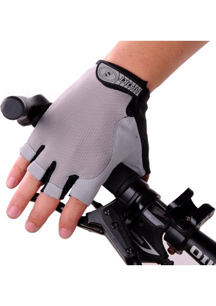 Siyah Stil M Boyutu Erkekler Spor Yarım Parmak Eldiven Yumuşak Nefes Kaymaz Ağırlık Kaldırma Spor Salonu Açık Havada Spor Bisiklet Aksesuarları Tırmanma Eldivenleri (Yurt Dışından) indirimleri