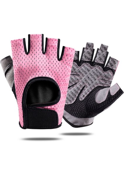 Pembe Tarzı Xl Boyutu Profesyonel Spor Salonu Fitness Eldiven Güç Ağırlık Kaldırma Kadın Erkek Egzersiz Vücut Geliştirme Yarım Parmak El Koruyucu (Yurt Dışından)