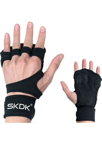 Siyah Stil L Boyutu Skdk Ağırlık Kaldırma Spor Eldivenleri Bilek Sarar ile Silikon Jel Tam Avuç Içi Koruma Spor Salonu Egzersiz Eldiveni Güç Kaldırma Ekipmanları (Yurt Dışından) fiyatları
