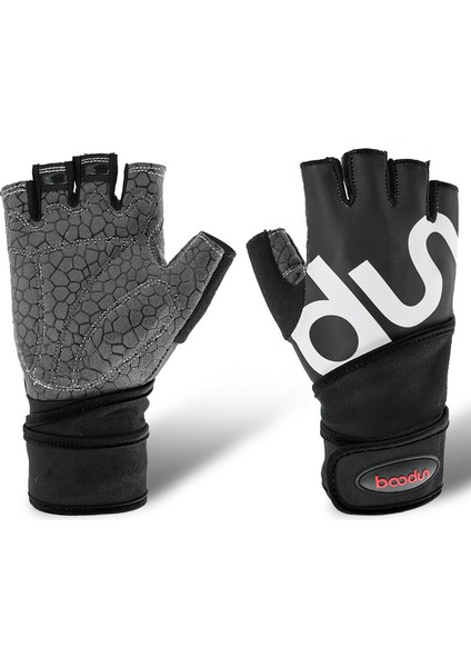 Mavi Stil L Boyutu 2022 Yeni Boodun Erkek Kadın Yarım Parmak Crossfit Spor Salonu Eldiveni Spor Eldiven Vücut Geliştirme Ağırlık Kaldırma Bilek Spor Eldivenleri Siyah (Yurt Dışından) indirimleri