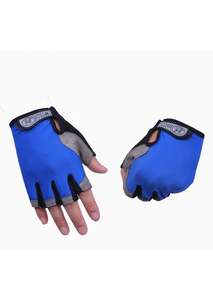 Mavi Stil L Boyutu Yaz Erkek Kadın Spor Eldiven Spor Salonu Halter Bisiklet Yoga Vücut Geliştirme Eğitimi Ince Nefes Alabilen Kaymaz Yarım Parmak Eldiven (Yurt Dışından) modelleri