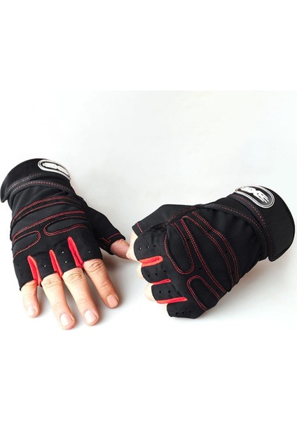 Bir Stil M Boyutu Hava Erkekler Yarım Parmak Halter Eldiveni Darbeye Dayanıklı Spor Spor Açık Sürme Kaymaz Eldiven (Yurt Dışından) fiyatları