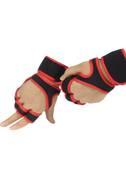 Bk Tarzı L Boyutu Havalandırmalı Ağırlık Kaldırma Egzersiz Eldivenleri Dahili Bilek Sargıları ile Erkekler ve Kadınlar Için Gym Fitness Çapraz Eğitim El Desteği (Yurt Dışından) fırsatları