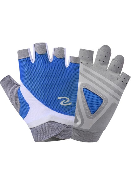 Mavi Stil L Boyutu Profesyonel Kadın Yarım Parmak Spor Salonu Ekipmanları Halter Vücut Geliştirme Nefes Kaymaz Ince Eldiven Dambıl Crossfit (Yurt Dışından)