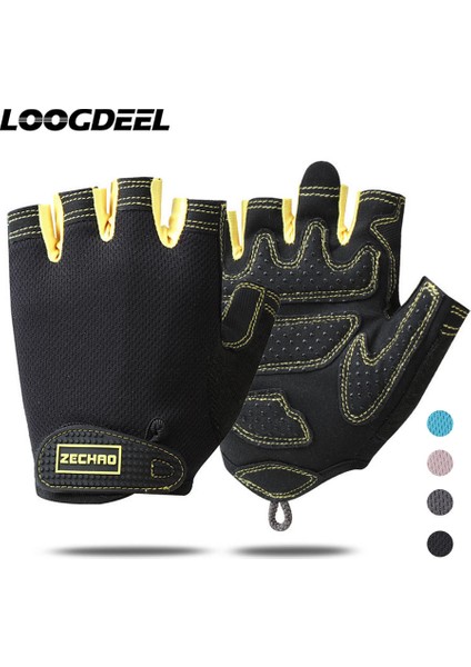 Mavi Stil M Boyutu Loogdeel Kaymaz, Anti-Ter Yarım Parmak Halter Eldiveni Erkek Kadın Nefes Anti-Şok Dayanıklı Spor Salonu Eldiveni Yetişkin (Yurt Dışından) fiyatları