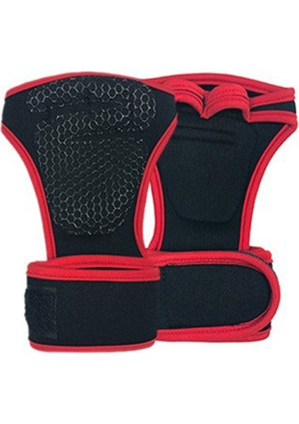 Kırmızı Stil L Boyutu Bilek Sargılı Spor Havalandırmalı Egzersiz Eldiveni Avuç Içi Dolgulu Ekstra Kavrama ve Pull Ups Için Nasır Yok, Çapraz Eğitim (Yurt Dışından)