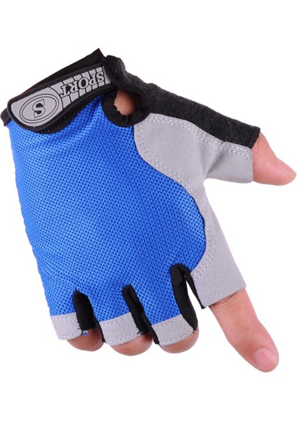 Mavi Stil M Boyutu Erkekler Spor Yarım Parmak Eldiven Yumuşak Nefes Kaymaz Ağırlık Kaldırma Spor Salonu Açık Havada Spor Bisiklet Aksesuarları Tırmanma Eldivenleri (Yurt Dışından) fırsatları