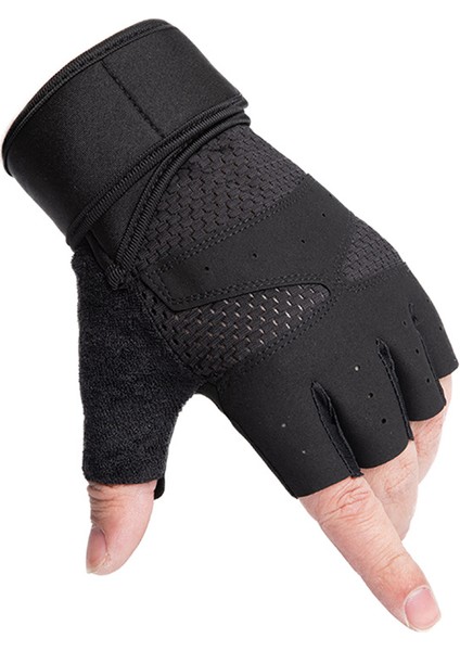 Siyah Stil Xl Boyutu Yarım Parmak Spor Eldiven Eğitim Halter Crossfit Kaymaz Darbeye Dayanıklı Nefes Bilek Desteği Eldiven Erkekler Kadınlar Için (Yurt Dışından) indirimleri