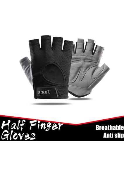 Gri Tarzı Xl Boyutu Kaymaz Nefes Eldiven Açık Bisiklet Spor Eldiven Yarım Parmak Ağırlık Kaldırma Spor Eldiven Dambıl Eğitim Bilekler (Yurt Dışından) indirimleri