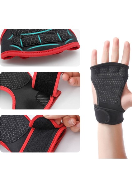 PE2264BK-2 Stili 1 Çift Halter Eğitim Eldiven Erkekler Kadınlar Için Spor Spor Vücut Geliştirme Jimnastik Spor Salonu El Bilek Palm Koruyucu Eldiven (Yurt Dışından) indirimleri