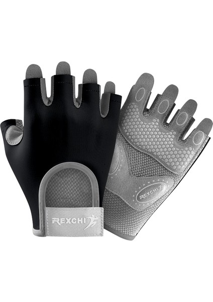 B Tarzı S Boyutu Orts Eldiven Bayanlar Yoga Fitness Egzersiz Kaymaz Şok Emici Yarım Parmak Aşınmaya Dayanıklı Nefes Alabilir Eldiven (Yurt Dışından)