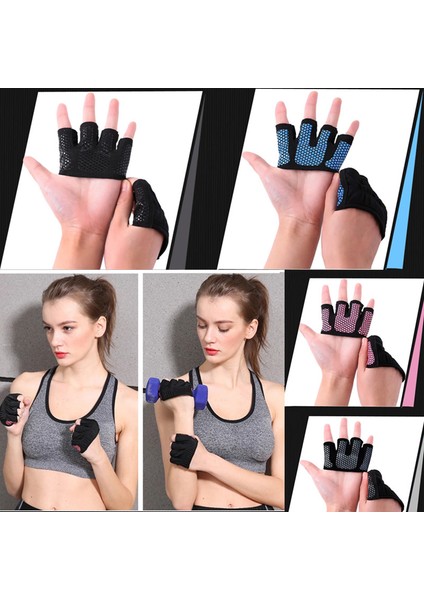 Mavi Stil 7-8cm Gym Fitness Yarım Parmak Eldiven Erkek Kadın Crossfit Egzersiz Eldiven Güç Ağırlık Kaldırma Vücut Geliştirme El Koruyucusu (Yurt Dışından) indirimleri