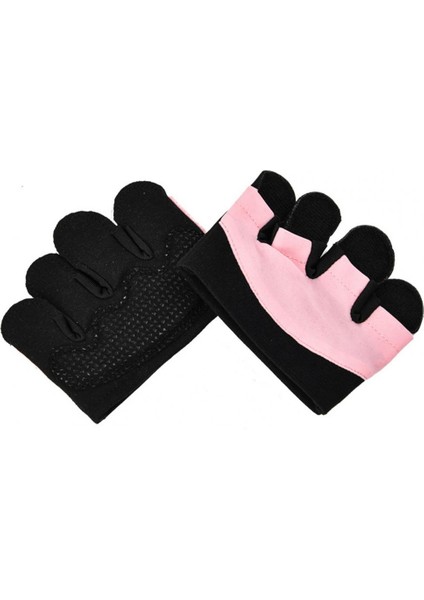 Pembe Tarzı L Boyutu 1 Çift Spor Eldivenleri Kalınlaşmış Ter Geçirgen Sürtünmeye Dayanıklı Dört Parmak Ağırlık Kaldırma Egzersiz Eldivenleri Açık Hava Kaynağı (Yurt Dışından)