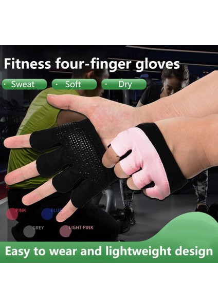 Pembe Tarzı L Boyutu 1 Çift Spor Eldivenleri Kalınlaşmış Ter Geçirgen Sürtünmeye Dayanıklı Dört Parmak Ağırlık Kaldırma Egzersiz Eldivenleri Açık Hava Kaynağı (Yurt Dışından) indirimleri