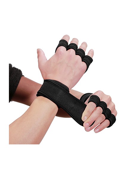 Bk Tarzı M Boyutu 1 Çift Dambıl Eğitim Eldiven Kadın Erkek Spor Spor Vücut Geliştirme Jimnastik Sapları Ağırlıkları Spor El Palm Koruyucu Eldiven (Yurt Dışından)