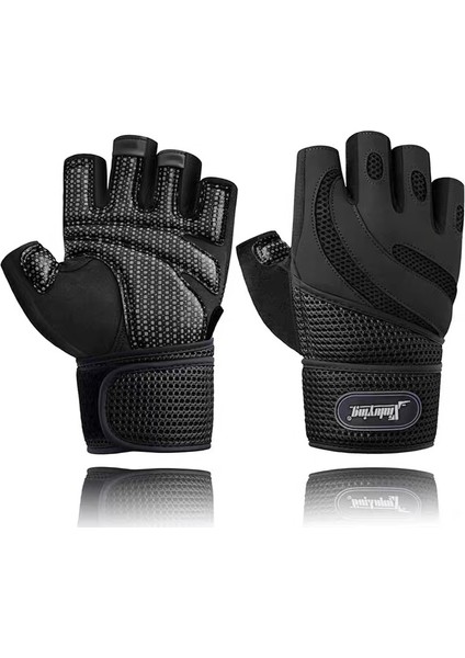 Siyah Stil M Boyutu Erkekler Ağırlık Kaldırma Eldivenleri Spor Salonu Vücut Geliştirme Eğitimi Fitneorts Ekipmanları Egzersiz Egzersiz Luvas Bilek Wrap ~ (Yurt Dışından)