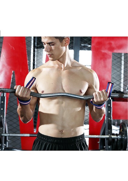 Siyah Stil Halter Bileklik Fitness ve Vücut Geliştirme Eğitimi Spor Salonu Halter Kemeri Kaymaz Sert Çekme Kauçuk Tel Kavrama Kemeri (Yurt Dışından)