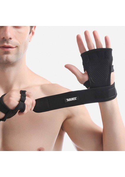 Kırmızı Stil L Boyutu Yarım Parmak Ağırlık Kaldırma Eğitim Eldivenleri Silikon Kaymaz El Palm Koruyucu Bilek Brace Desteği Dambıl Palm Guard (Yurt Dışından) modelleri