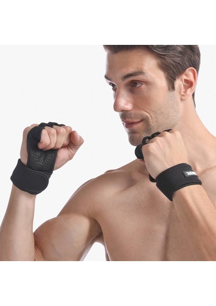 Kırmızı Stil L Boyutu Yarım Parmak Ağırlık Kaldırma Eğitim Eldivenleri Silikon Kaymaz El Palm Koruyucu Bilek Brace Desteği Dambıl Palm Guard (Yurt Dışından) fırsatları