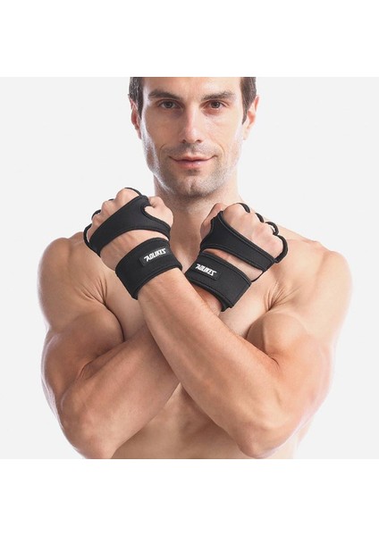 Kırmızı Stil L Boyutu Yarım Parmak Ağırlık Kaldırma Eğitim Eldivenleri Silikon Kaymaz El Palm Koruyucu Bilek Brace Desteği Dambıl Palm Guard (Yurt Dışından) indirimleri