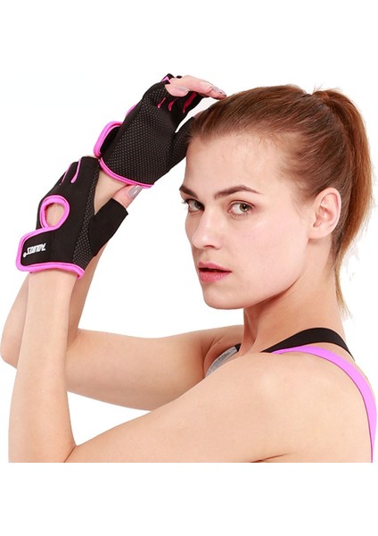 Mavi Stil L Boyutu 1 Çift Erkek Kadın Spor Salonu Yarım Parmak Spor Fitness Egzersiz Eğitimi Bilek Eldiven Kaymaz Direnç Halter Eldiveni (Yurt Dışından) fiyatları