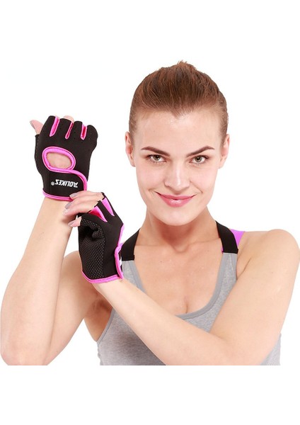 Mavi Stil L Boyutu 1 Çift Erkek Kadın Spor Salonu Yarım Parmak Spor Fitness Egzersiz Eğitimi Bilek Eldiven Kaymaz Direnç Halter Eldiveni (Yurt Dışından) fırsatları