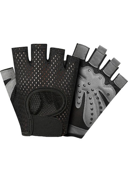 Siyah Stil M Boyutu Halter Eğitim Eldiven Profesyonel Spor Eldiven Yarım Parmak Yoga Spor Salonu El Bilek Koruyucu Eldiven Erkekler Kadınlar Için (Yurt Dışından)