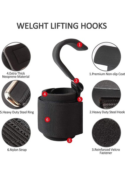 1pc-Siyah Tarzı Ağırlık Kaldırma Kancası Kolları ve Bilek Kayışları, El Çubuğu Ağırlık Kaldırma Eldivenleri, Ağır Hizmet Tipi Çekme Kancaları, Spor Salonu Eğitim Kayışları Için (Yurt Dışından) fırsatları