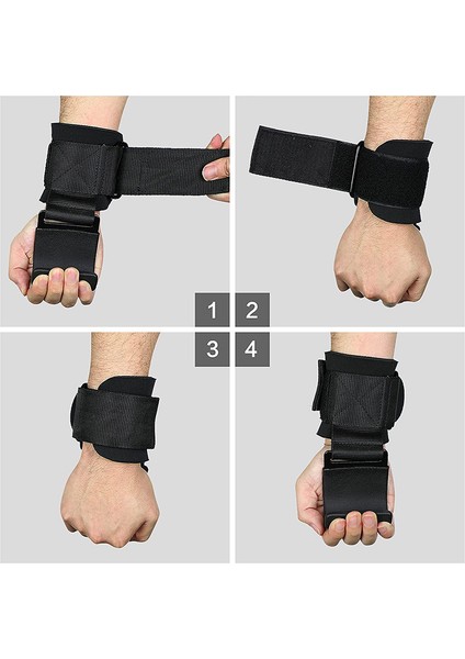 1pc-Siyah Tarzı Ağırlık Kaldırma Kancası Kolları ve Bilek Kayışları, El Çubuğu Ağırlık Kaldırma Eldivenleri, Ağır Hizmet Tipi Çekme Kancaları, Spor Salonu Eğitim Kayışları Için (Yurt Dışından) indirimleri