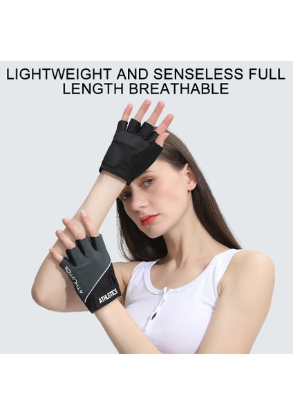 Gri Tarzı Loogdeel Yarım Parmak Halter Eldiveni Unisex Kaymaz Eğitim Aşınmaya Dayanıklı Dambıl Donanım Yatay Çubuk Spor Eldiven (Yurt Dışından) fiyatları