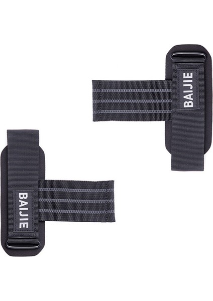 Siyah Stil Ağırlık Kaldırma Kancaları Spor Eldivenleri, Powerlifting Için Yastıklı Ayarlanabilir Neopren Bilek Sarma Desteği Ağır Hizmet Halter (Yurt Dışından)